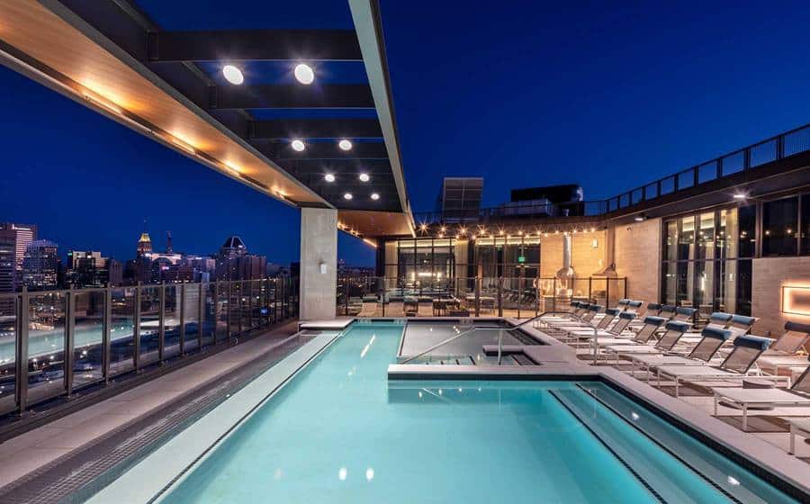 pool on rooftop